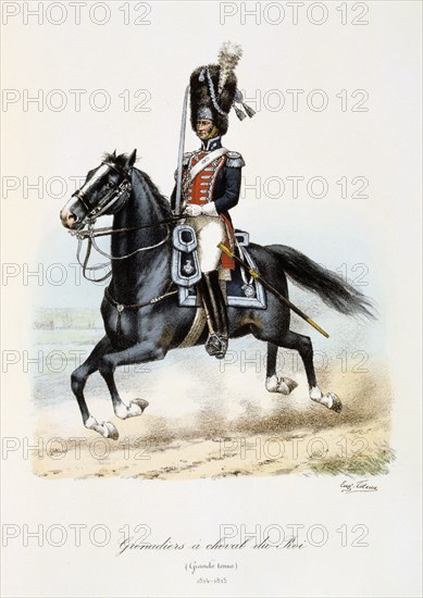 'Grenadiers à Cheval du Roi, Grande Tenue', 1814-15 Artist: Eugene Titeux