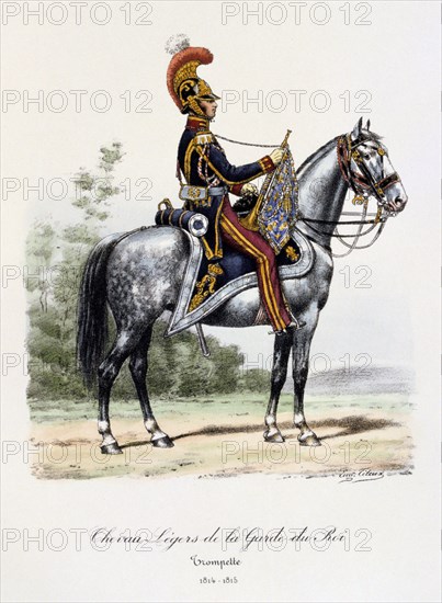 'Chevau-Légers de la Garde du Roi, Trumpeter', 1814-15. Artist: Eugene Titeux