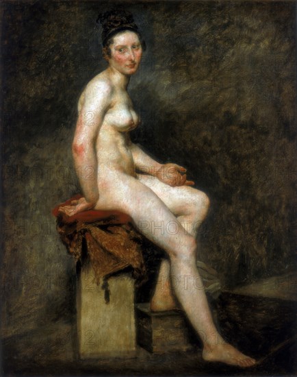 'Seated Nude, Mademoiselle Rose', 19th century. Artist: Eugène Delacroix