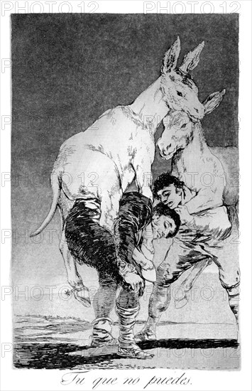 'You who cannot', 1799. Artist: Francisco Goya