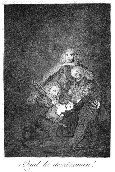 'How they pluck her!', 1799. Artist: Francisco Goya