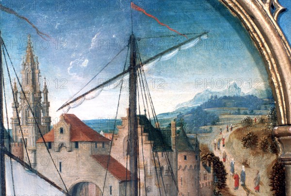 'St Ursula Shrine, Departure from Basle', Detail, 1489. Artist: Hans Memling