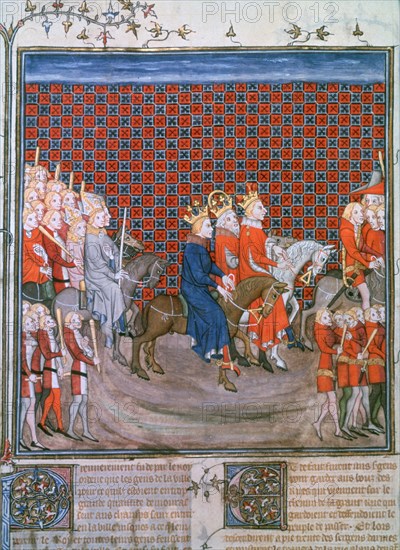 King Charles IV entering Paris, (1375-1379). Artist: Unknown