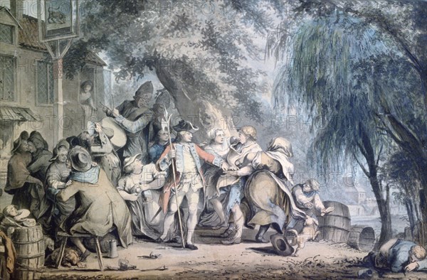 'The Recruiting Sergeant', 18th century. Artist: Samuel Hieronymus Grimm