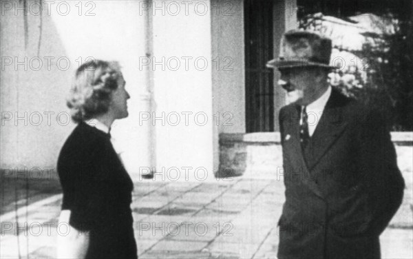 Adolf Hitler and Eva Braun, Berchtesgaden, Bavaria, Germany, c1936-1945. Artist: Unknown