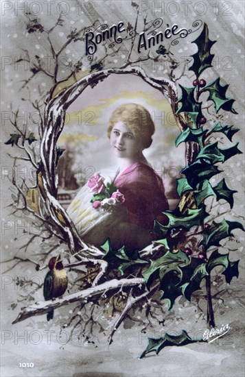 'Happy New Year', French postcard, c1900. Artist: Unknown