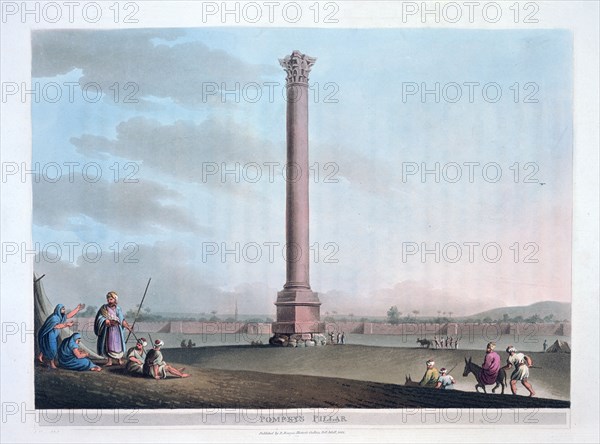 'Pompey's Pillar', 1801. Artist: Thomas Milton