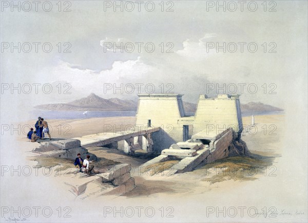 'Temple of Wady Saboua, Nubia', 19th century. Artist: David Roberts