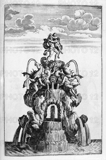 Fountain design, 1664. Artist: Georg Andreas Bockler