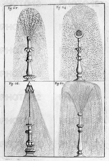 Ornamental fountain design, 1664. Artist: Georg Andreas Bockler