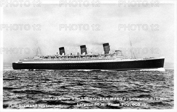 Ocean liner RMS 'Queen Mary', 20th century. Artist: Unknown