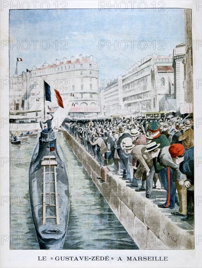 The 'Gustave-Zede' arrives in Marseilles, 1901. Artist: Unknown