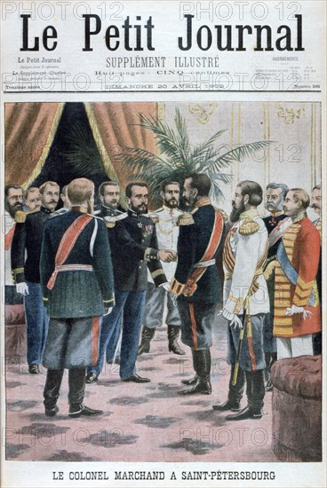 Colonel Jean-Baptiste Marchand in St Petersburg, Russia, 1902. Artist: Unknown