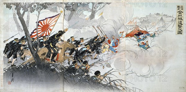 Sino-Japanese war, 19th Century. Japanese print. Private collection Artist: Unknown