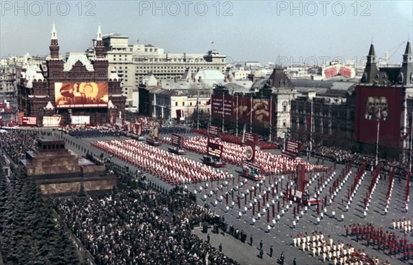 Sports Parade, Red Square, Moscow, 1972. Artist: Unknown