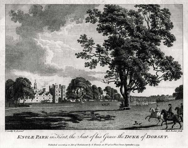 'Knole Park in Kent, the Seat of His Grace the Duke of Dorset', 1775. Artist: Michael Angelo Rooker