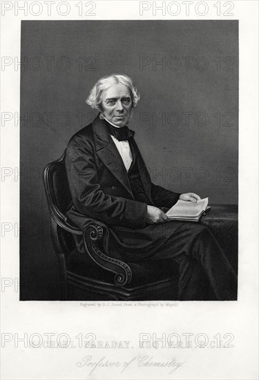 Michael Faraday, British scientist, c1880. Artist: DJ Pound