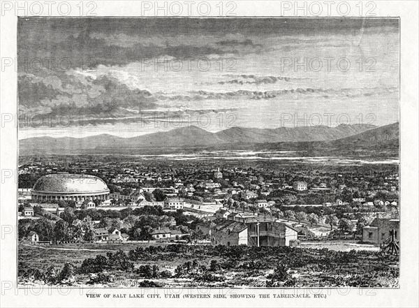 Salt Lake City, Utah, USA, 1877. Artist: Unknown