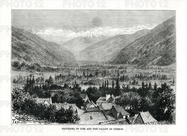 Cier and the valley of Bagneres-de-Luchon, France, c1879.Artist: C Laplante