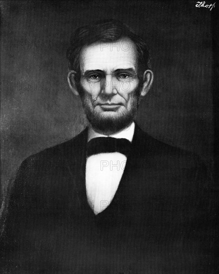 Abraham Lincoln, 16th President of the United States, (early 20th century).Artist: Freeman Thorp