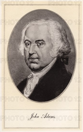 John Adams, second President of the United States, (early 20th century).Artist: Gordon Ross