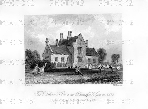 'The School House on Dunsfold Green', Surrey, 1850. Artist: J H Kernot