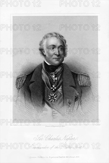 Admiral Sir Charles Napier, Commander of the Baltic Fleet, 1854.Artist: Gibbs