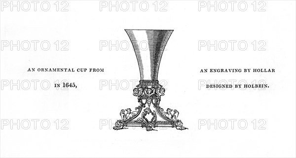 Ornamental cup, 1645, (1843).Artist: Henry Shaw