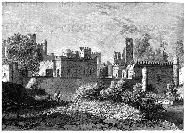 The royal palace at Gondar, the ancient capital of Abyssinia, c1890. Artist: Unknown