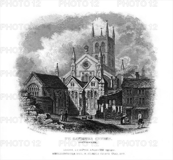 St Saviours Church, Southwark, London, 1829.Artist: J Rogers