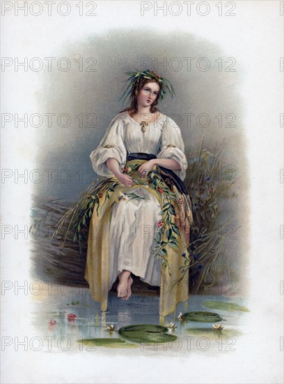 'Ophelia', 1891.Artist: H Saunders