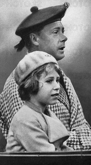 Princess Elizabeth with her uncle David, c1936. Artist: Unknown