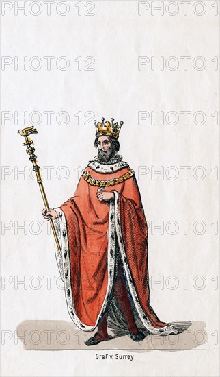 Earl of Surrey, costume design for Shakespeare's play, Henry VIII, 19th century. Artist: Unknown