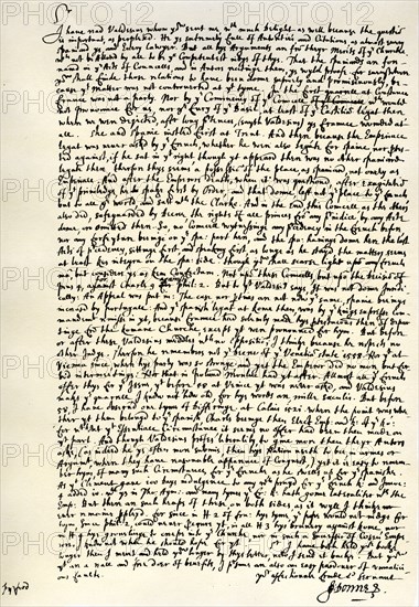 Letter from Dr John Donne to Sir Robert Cotton, c1602.Artist: John Donne