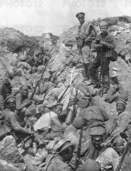 Russian troops waiting for the signal, Ternopil, Ukraine, First World War, 1 July 1917. Artist: Unknown