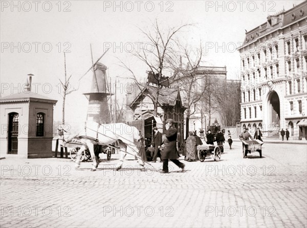 Man with horse, Rotterdam, 1898.Artist: James Batkin