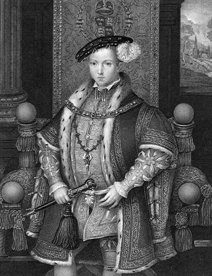 Edward VI, King of England, (19th century).Artist: Henry Thomas Ryall