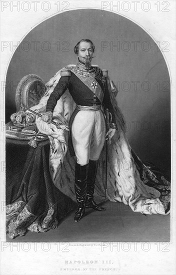 Napoleon III, Emperor of France, 19th century.Artist: DJ Pound