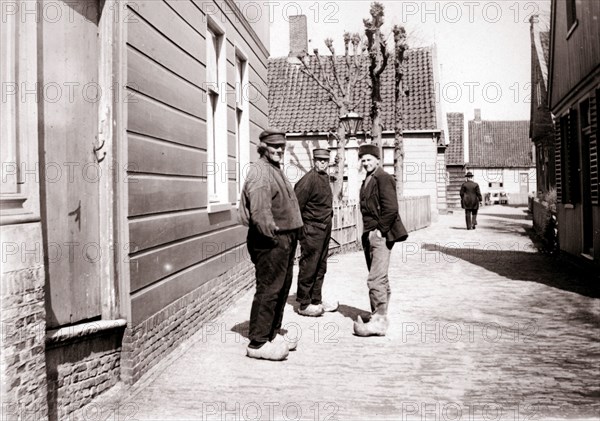 Men in traditional costume, Broek, Netherlands, 1898.Artist: James Batkin