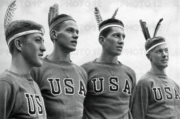 Part of the American gold medal winning rowing eight Berlin Olympics