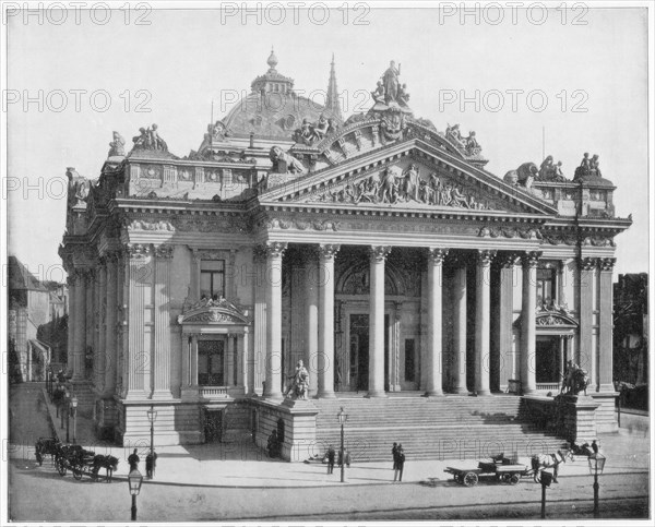 The Bourse, Brussels, late 19th century. Artist: John L Stoddard