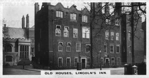 'Old Houses, Lincoln's Inn', London, c1920s. Artist: Unknown