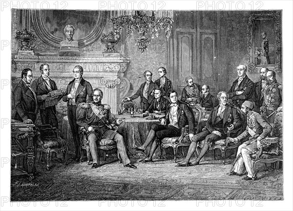 The Conference of Paris, 1856, (1888). Artist: Unknown