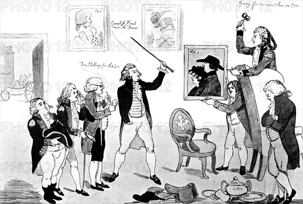 'A Scene in the School for Scandal', 1786. Artist: Unknown