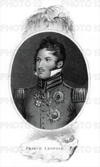 Prince Leopold of Saxe-Coburg-Saalfeld, 19th century.Artist: Holl ...