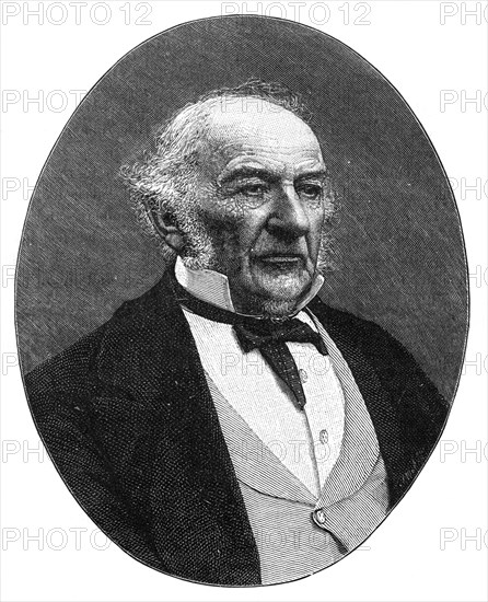 William Ewart Gladstone, British Liberal Party statesman and Prime Minister, c1890.Artist: Elliott & Fry