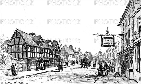 The birthplace of Shakespeare, Stratford-upon-Avon, Warwickshire, 1885.Artist: Edward Hull