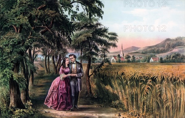 'The Season of Love, Youth', 1868.Artist: Currier and Ives