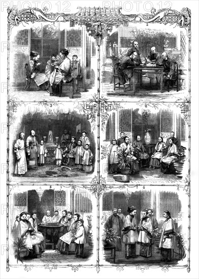 Domestic Life in China, 1861.Artist: W Thomas