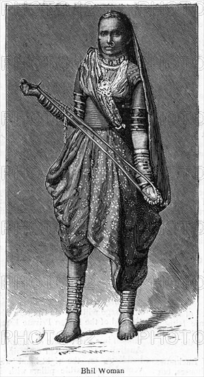 'Bhil woman', 1886. Artist: Unknown